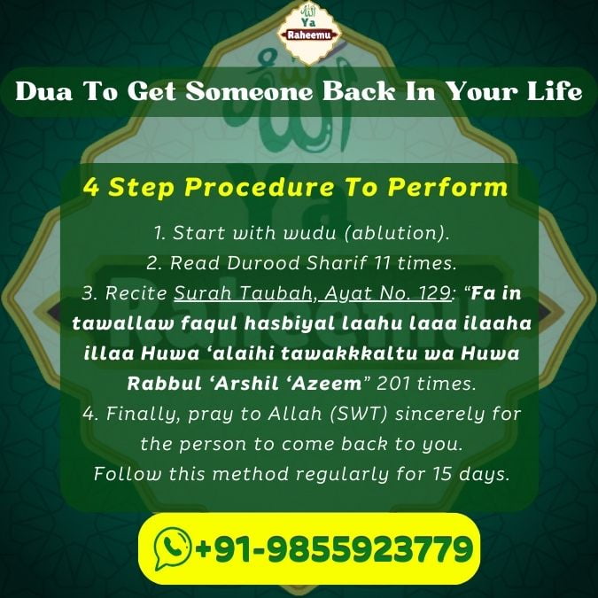 Dua To Get Someone Back In Your Life