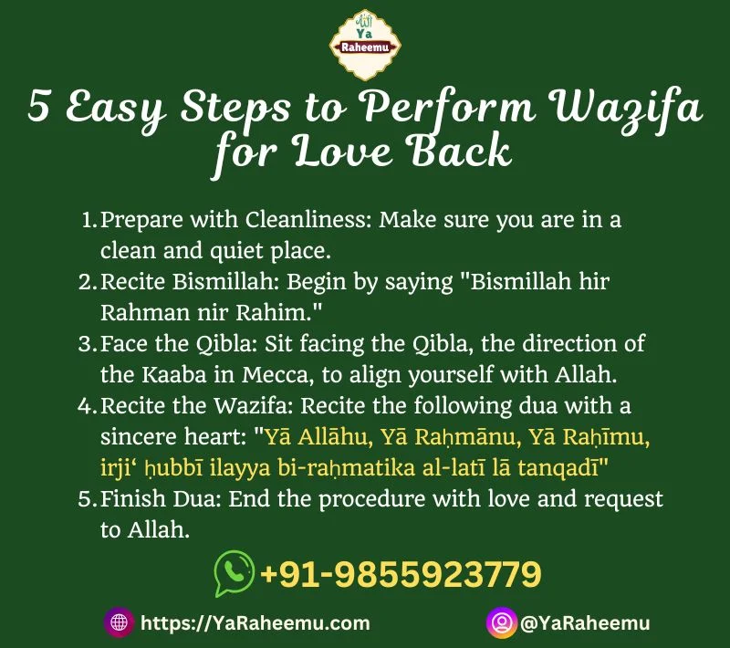 5 Easy Steps to Perform Wazifa for Love Back