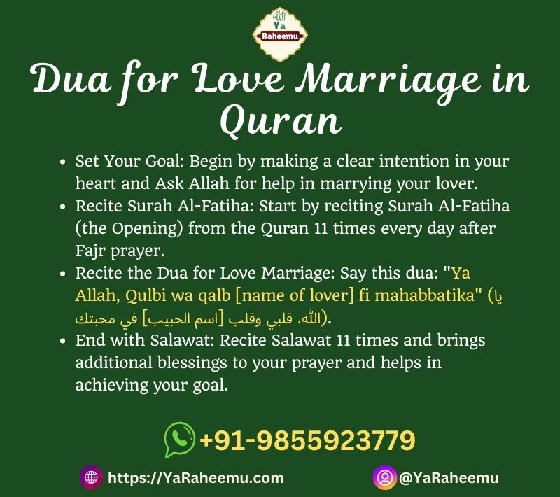 Dua for Love Marriage in Quran