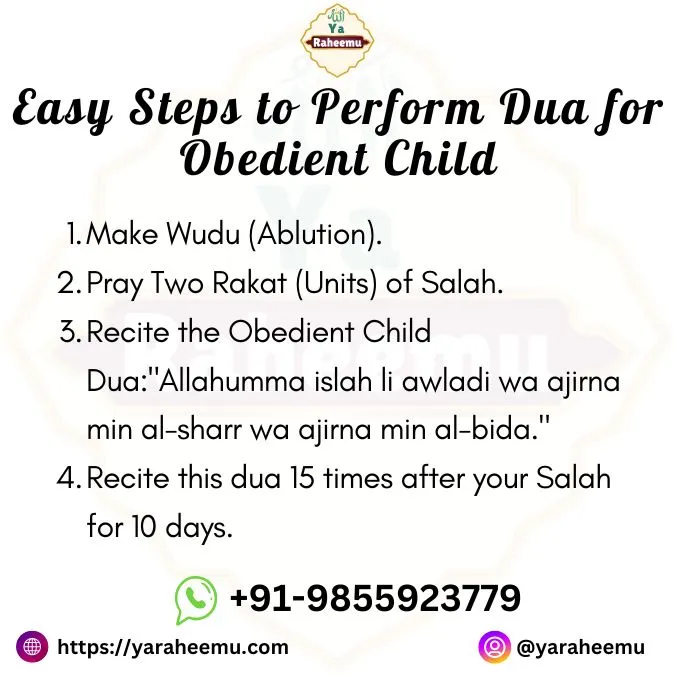 Easy Steps to Perform Dua for Obedient Child