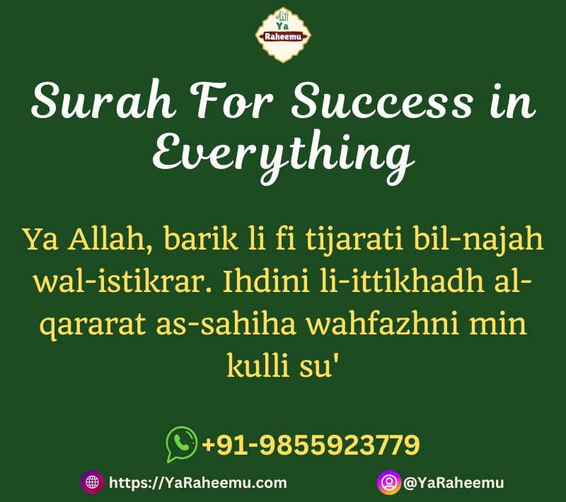 Surah For Success in Everything