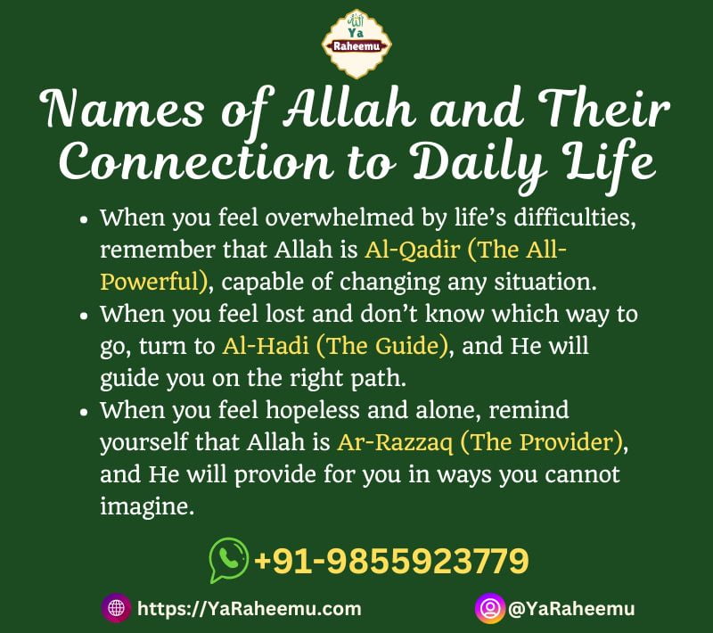 99 Names of Allah and Their Connection to Daily Life